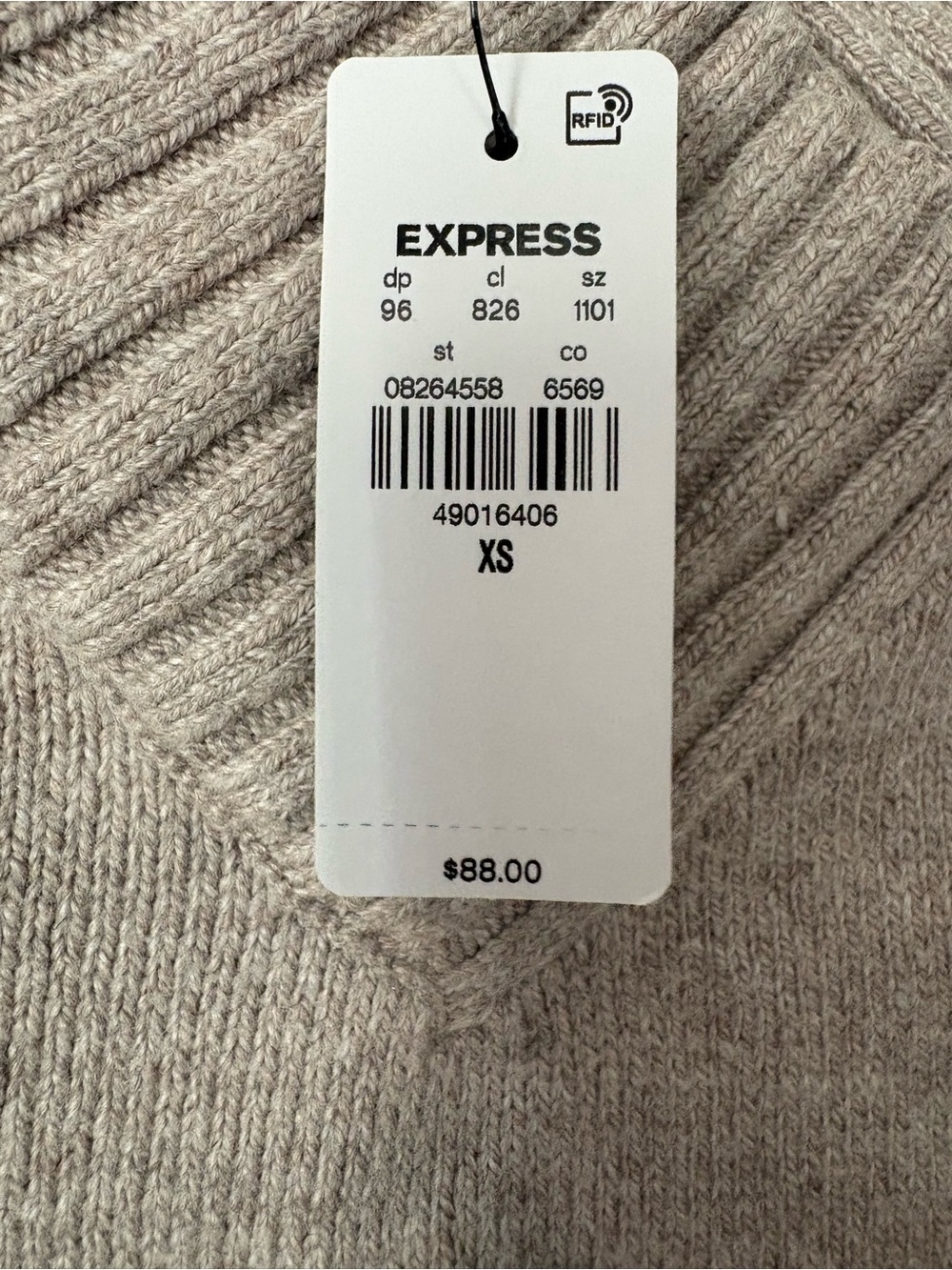 Express XS Sweater in Taupe - Picture 3 of 8